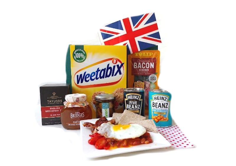 English Breakfast Englisches Frühstück mit Bohnen und Cerealien